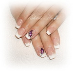 francia köröm minták